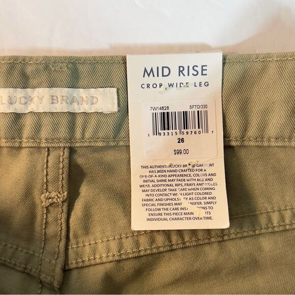 NWT Lucky Brand Wide High Waisted Stretchy Khaki Sz 2/26 - Picture 8 of 14